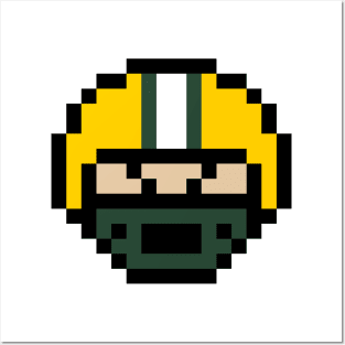 8-Bit Helmet - Green Bay Posters and Art